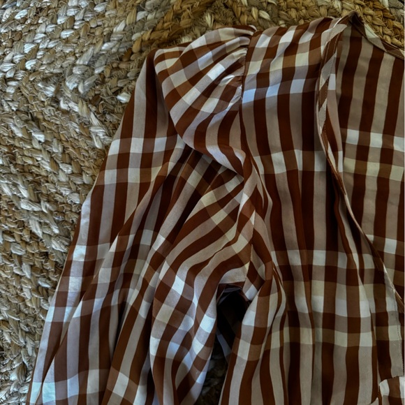 GINGHAM BLOUSE - SIZE 10 - Picture 3 of 4